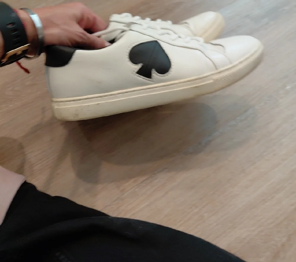 kate spade White and Black Leather Women Sneakers - Picture 6 of 7